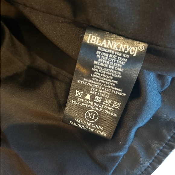 BLANKNYC Black Vegan Leather Moto Jacket Asymmetrical Zip Biker Style Size XL - Picture 5 of 6